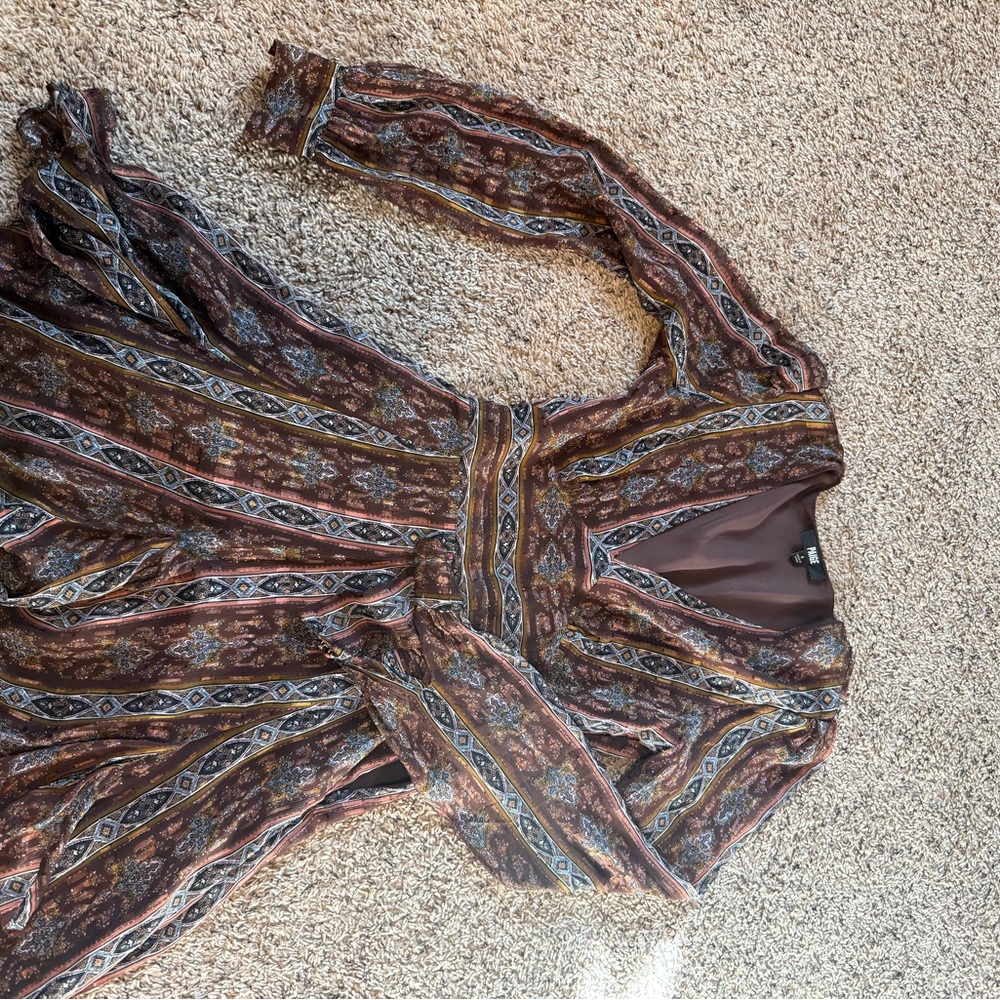 PAIGE Multicolor Long Sleeve Dress